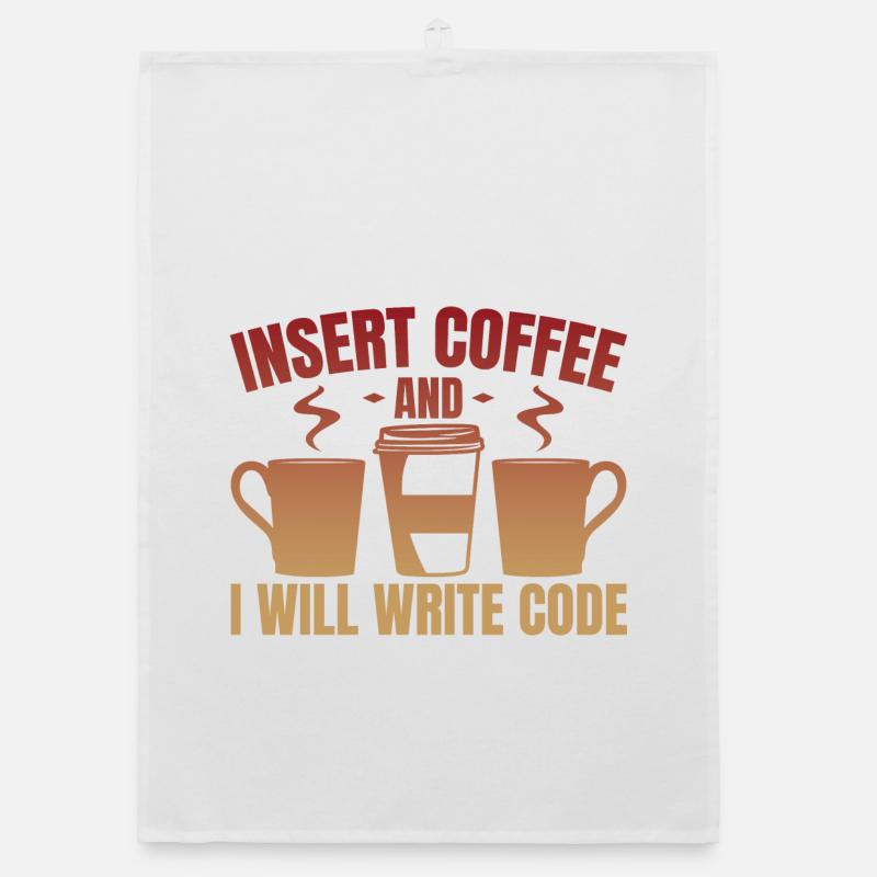 Throw in coffee and write code Organic dish towel