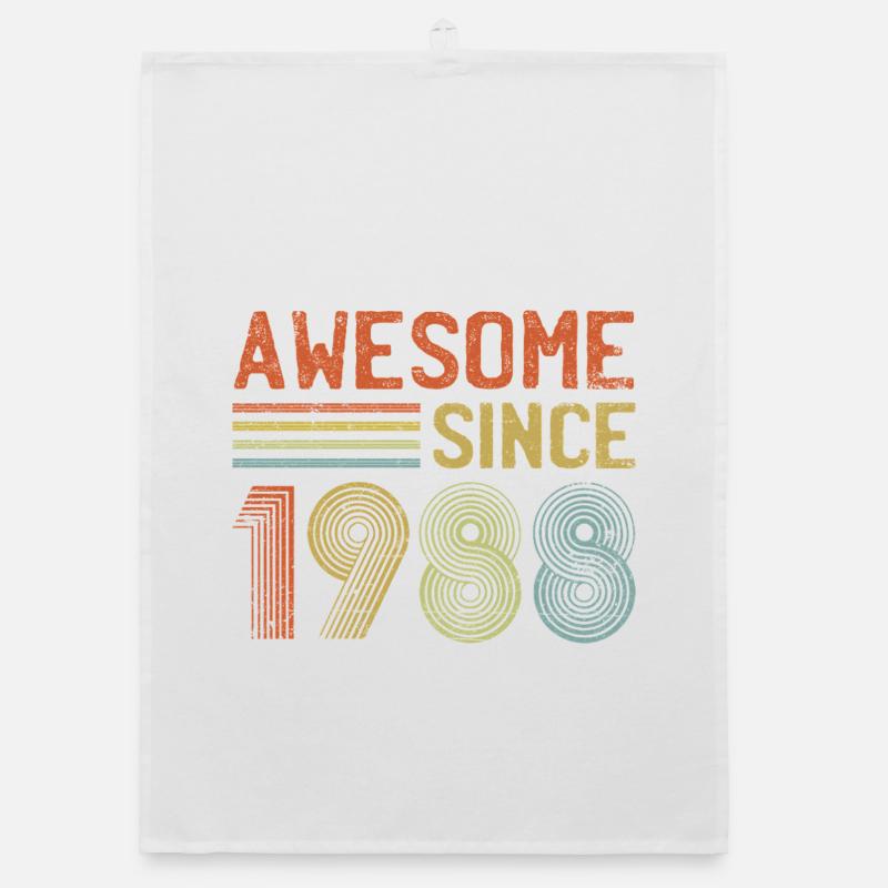 Retro Yearly Celebration Design Organic dish towel