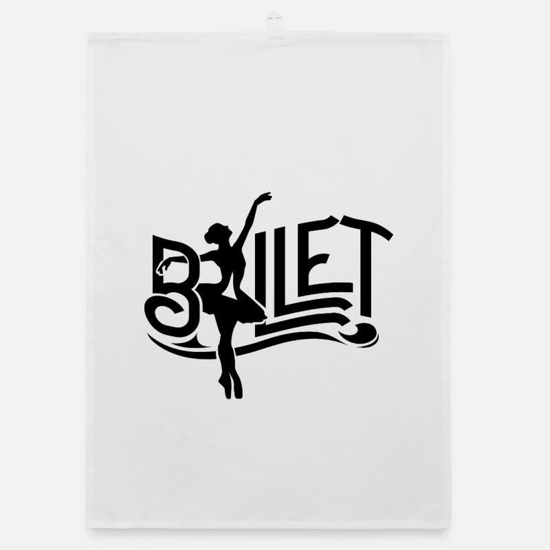 Ballett - Organic Geschirrtuch - Weiß