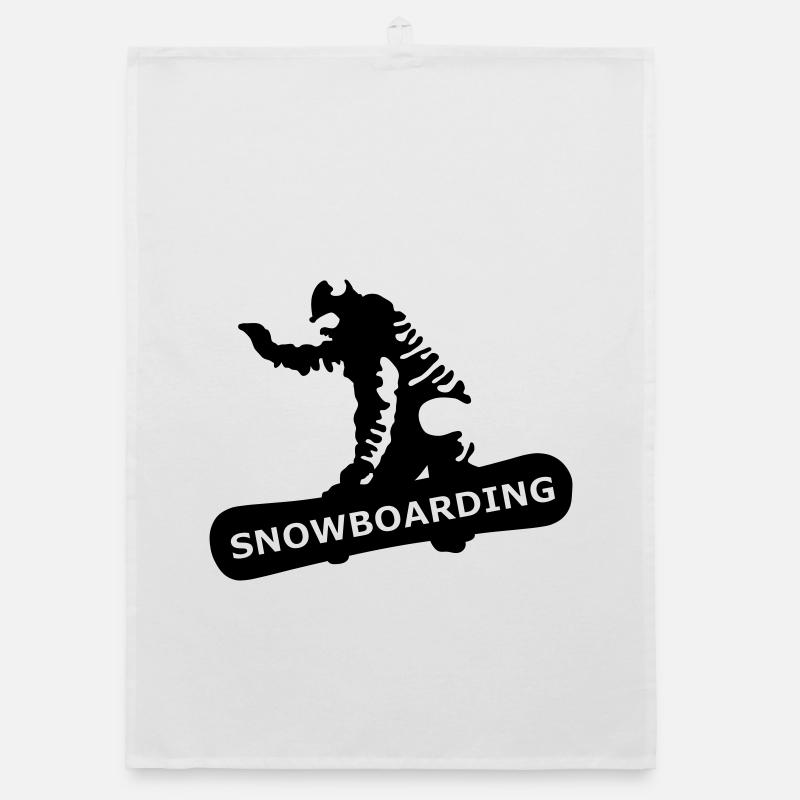 Snowboarding Organic Geschirrtuch