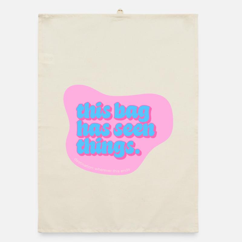 Funny Typography Design – This Bag Has Seen Things Organic Geschirrtuch
