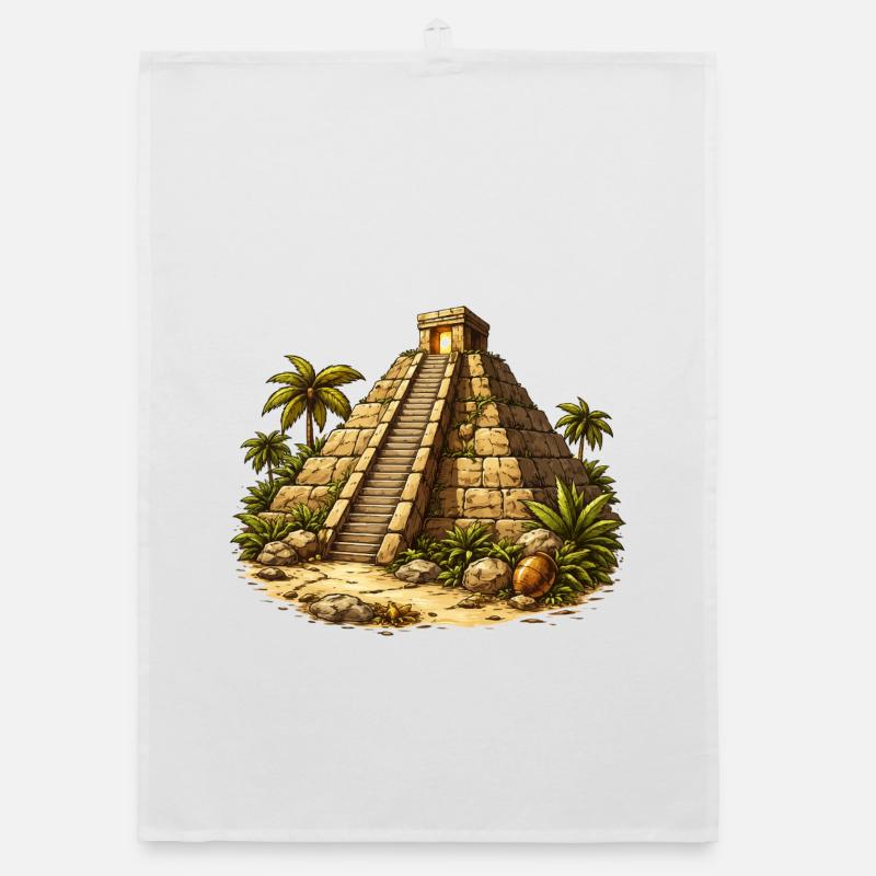 Pyramid Temple Organic dish towel