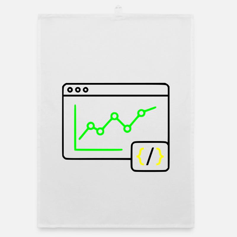 Web Analysis Chart Coding Browser Vector Organic dish towel