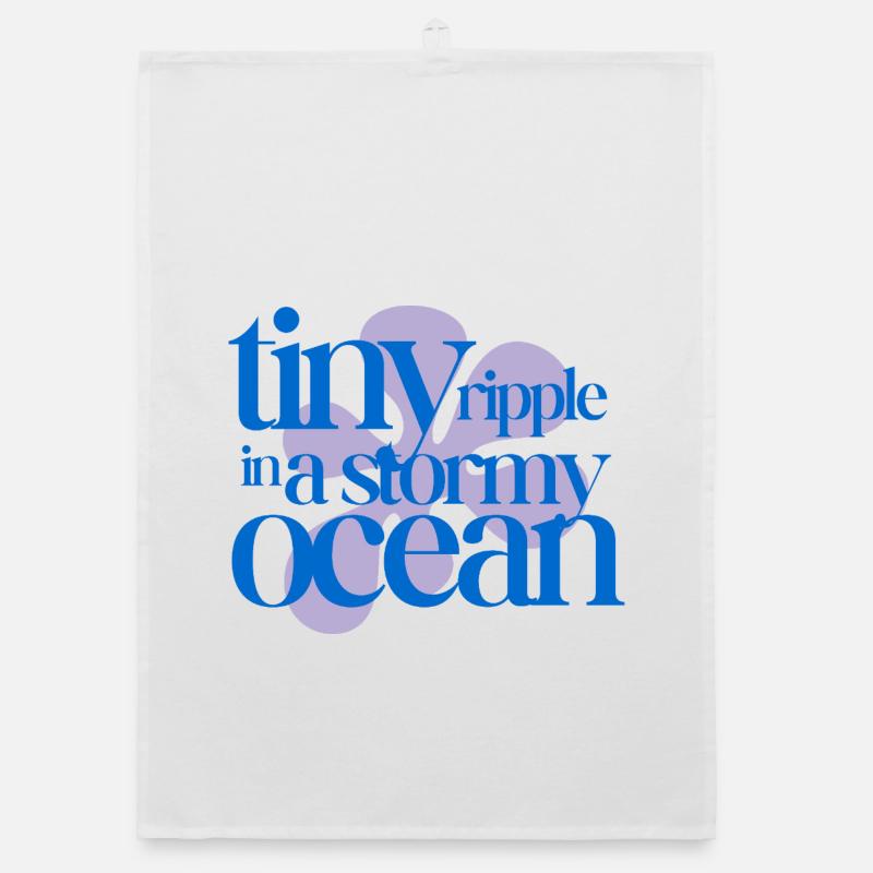 Tiny ripple in a stormy ocean (lavender) - Organic Geschirrtuch - Weiß