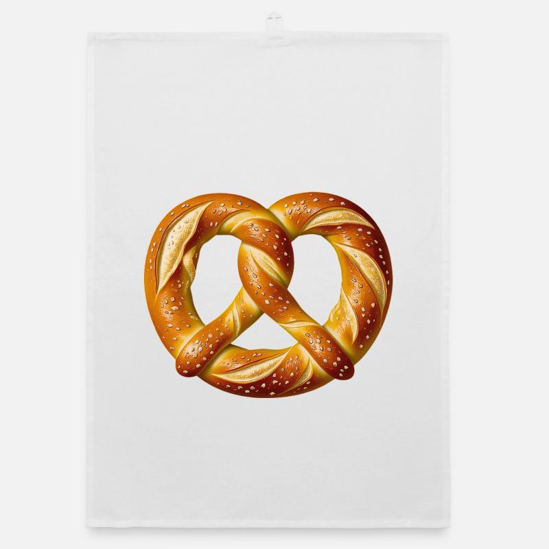 Brezel Bäcker Kostüm Backwaren Bäckerei Karneval  Organic Geschirrtuch