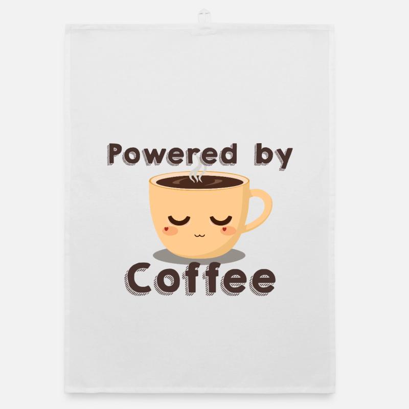 Powered by Coffee - Coffee Mug Organic dish towel