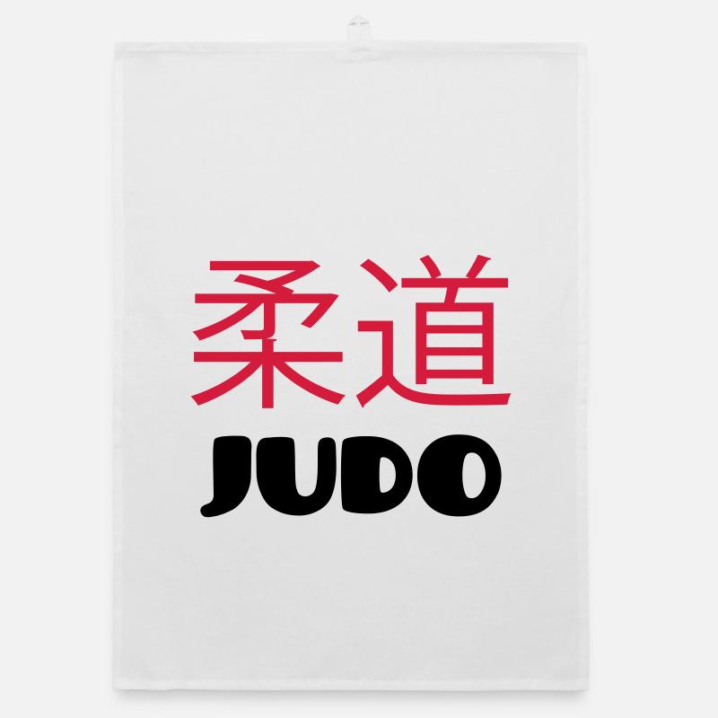 Judo (V) - Organic Geschirrtuch - Weiß