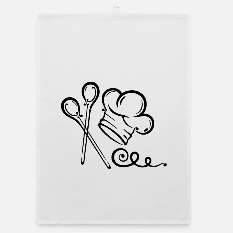 Cooking cap, cook, kitchen, cooking spoon Organic dish towel