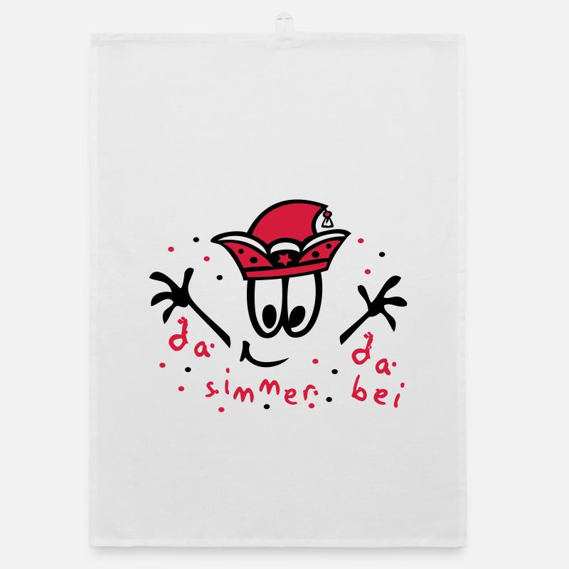 Fasching mit Konfetti, Karneval Organic Geschirrtuch