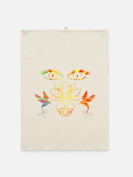Zen face - Organic dish towel - nature - Front