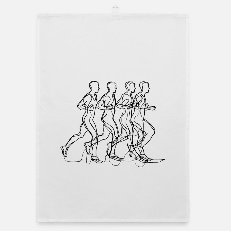 Runner Drawing Organic dish towel