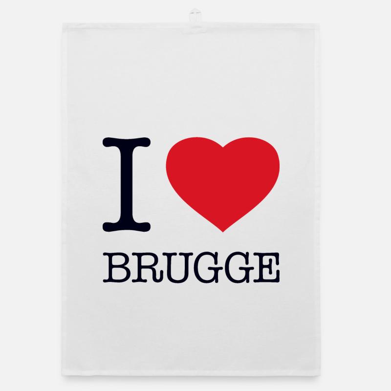 I LOVE BRUGES Organic dish towel