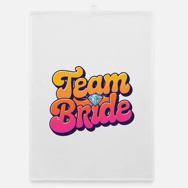 Team Bride-Retro Style-Personalizable! Organic dish towel