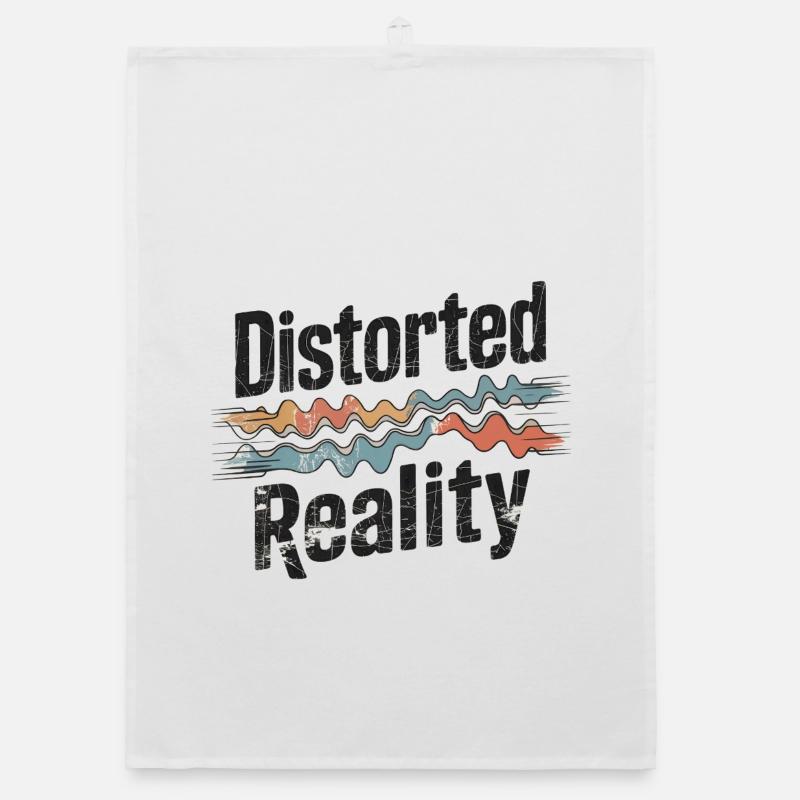 Retro Grunge – Distorted Reality Organic Geschirrtuch