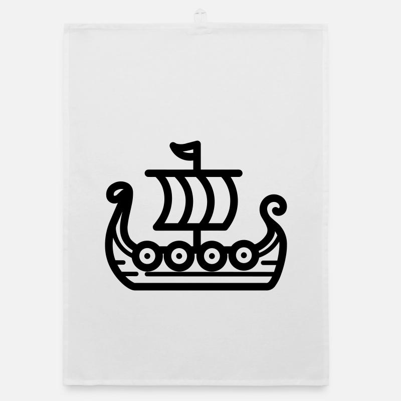 Viking Ship Organic dish towel
