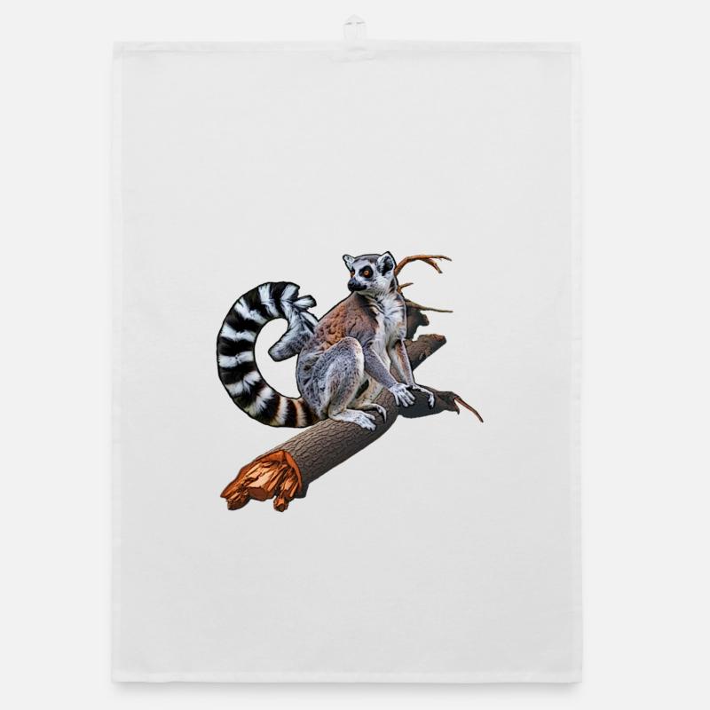 Ring-tailed lemurs Organic dish towel