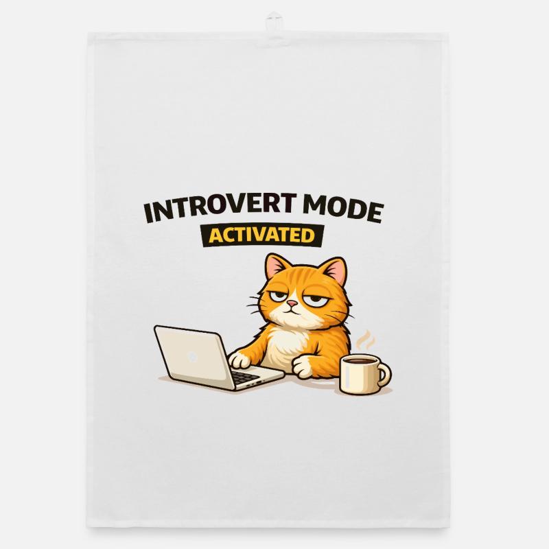 Chat activé en mode introverti Torchon bio
