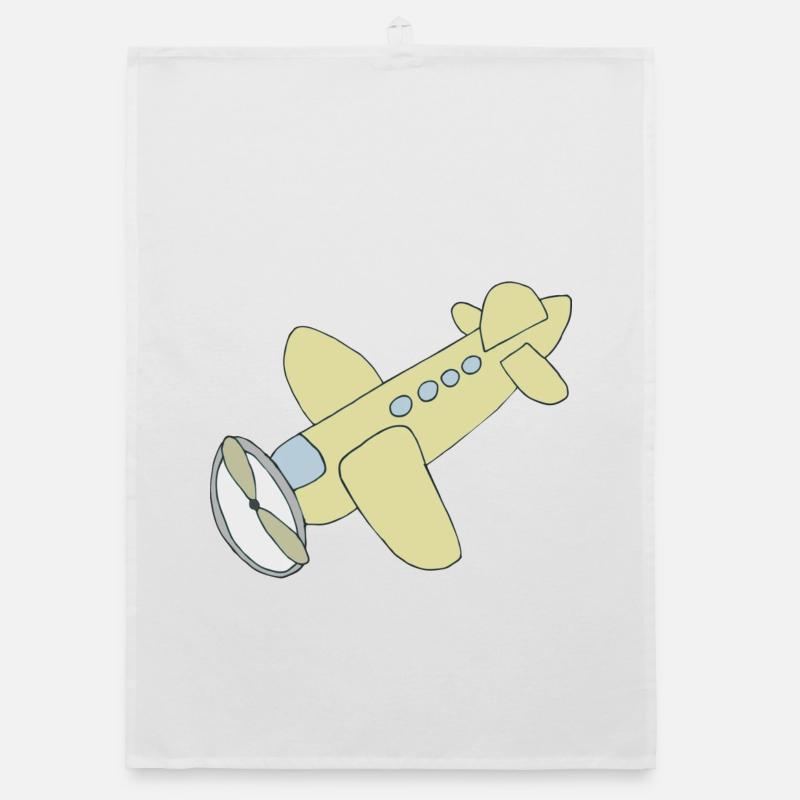 Airplane Comic Organic dish towel