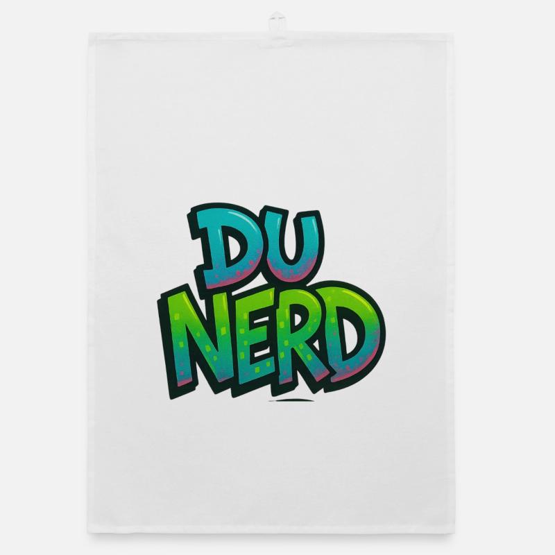 Nerd design with gradient Organic dish towel