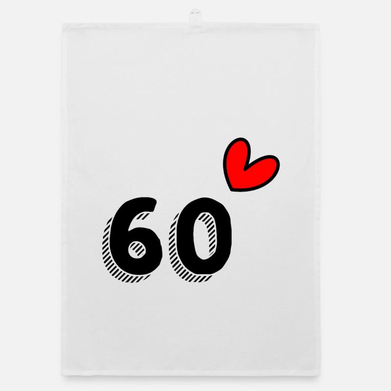 60. 60 ANS. 60e ANNIVERSAIRE. ANNIVERSAIRE 60 ANS. Torchon bio