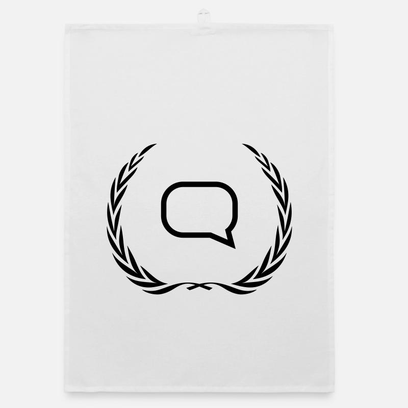 Speech bubble wreath Organic dish towel