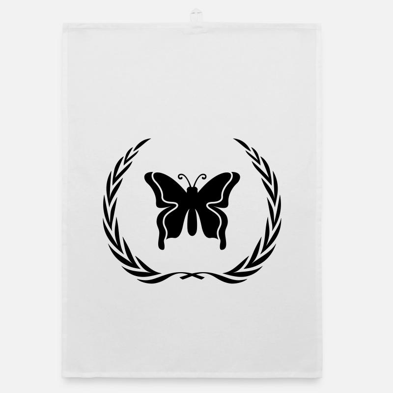Couronne de symbole de papillon Torchon bio