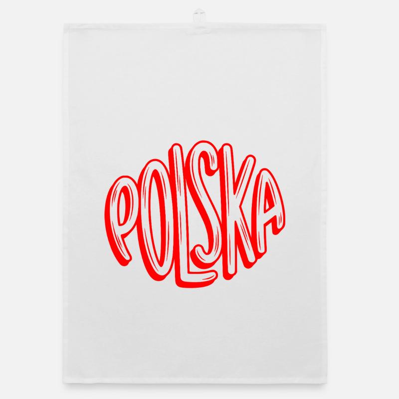 Polska - Poland Graffiti Lettering Organic dish towel