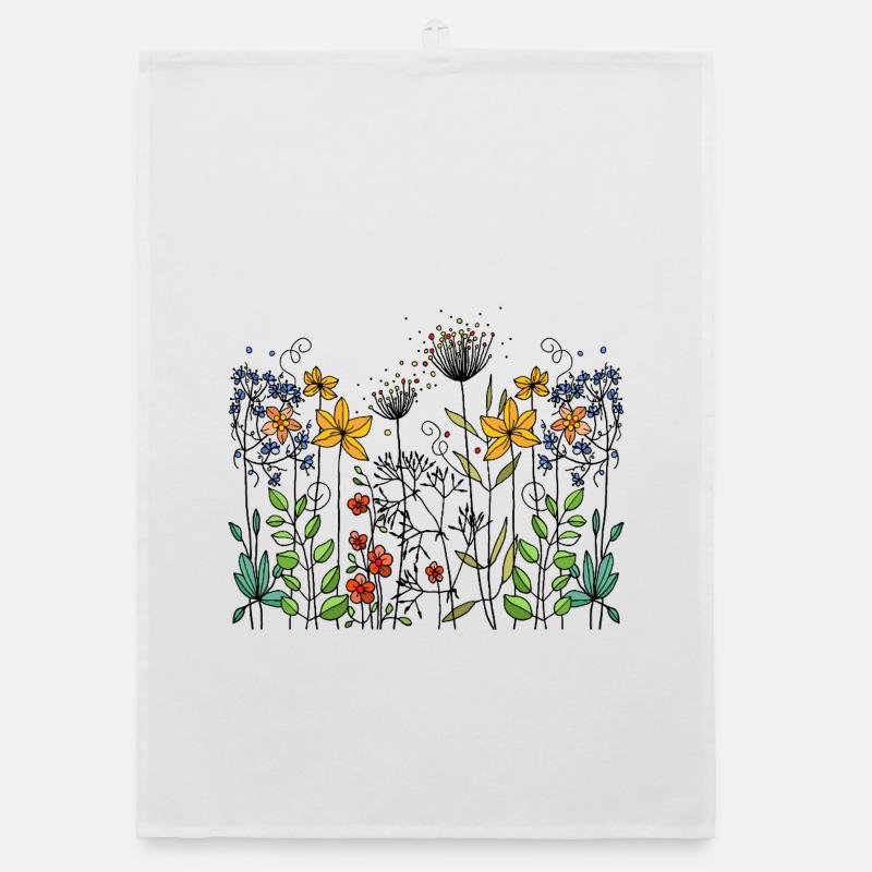 Flowers Organic dish towel