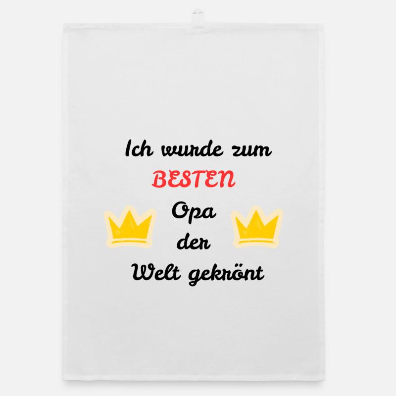 Bester Opa - Organic Geschirrtuch - Weiß