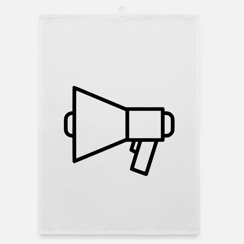 Megaphone Speaker Protest Organic dish towel