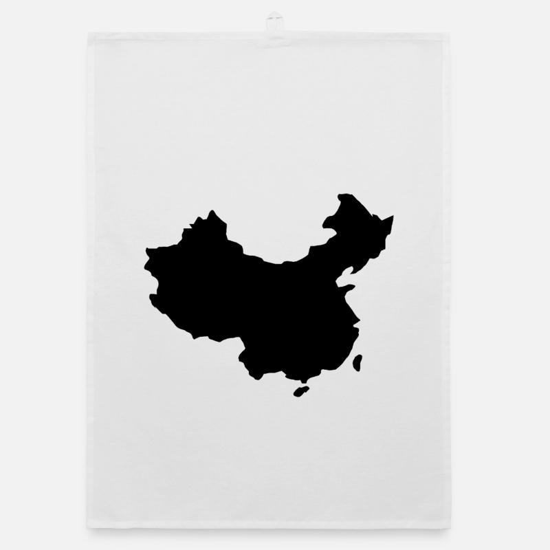 China map Organic dish towel