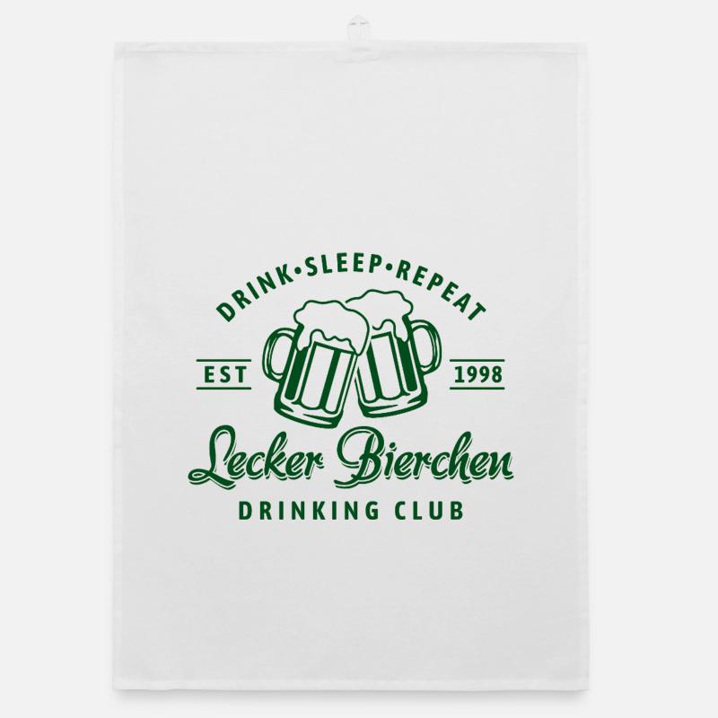 Lecker Bierchen Drinking Club | Bier | Vatertag Organic Geschirrtuch
