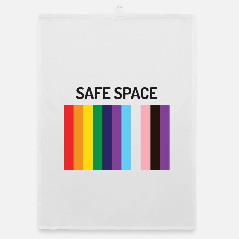 LBGTQIA+ Safe Space Pride Month Aufkleber Organic Geschirrtuch