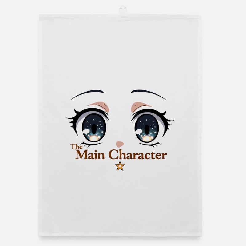 Main Character Eyes Starry Night Organic dish towel