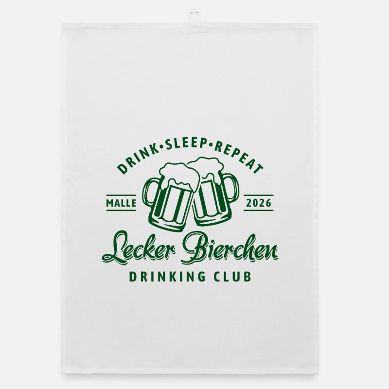 Malle 2026 - Lecker Bierchen Drinking Club Organic Geschirrtuch