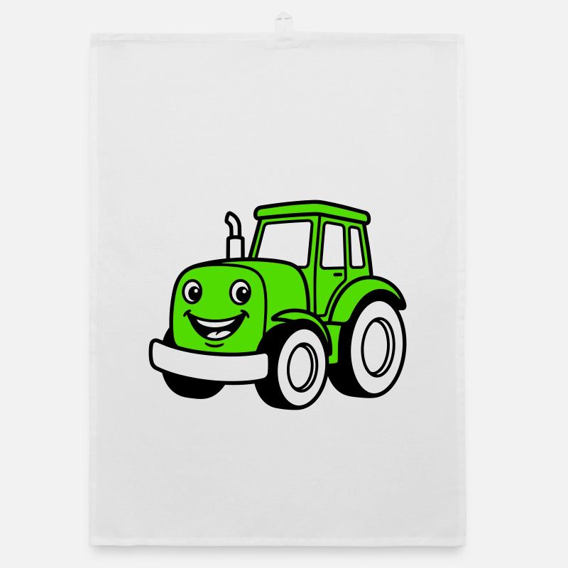 Tractor children Organic dish towel