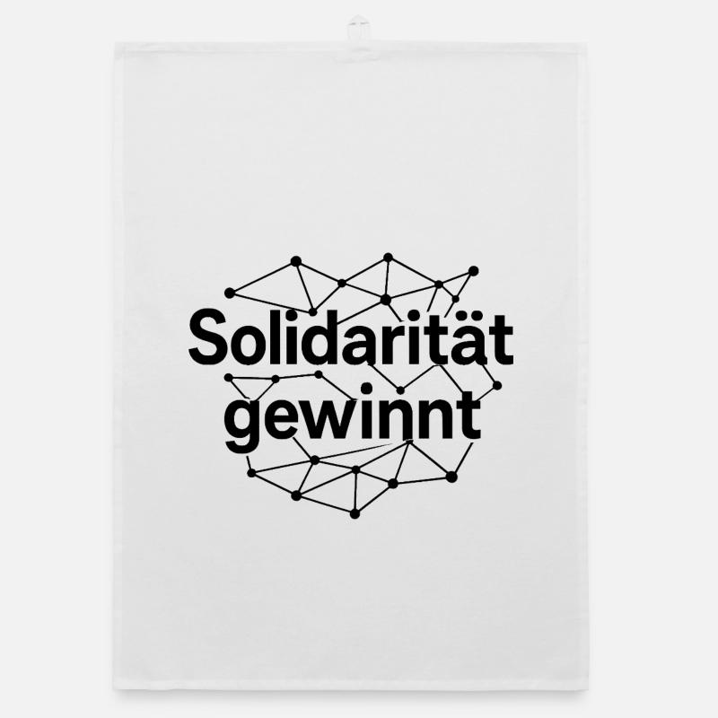 Solidarität Gewinnt Statement Spruch Organic Geschirrtuch