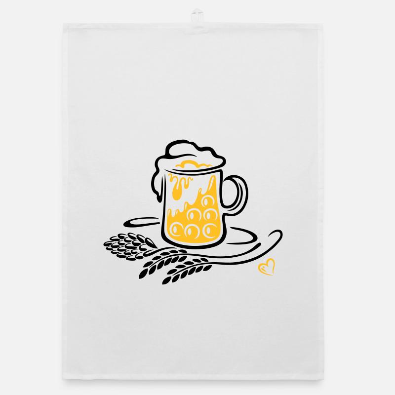 Bière Bière Mug Houblon Blé Torchon bio