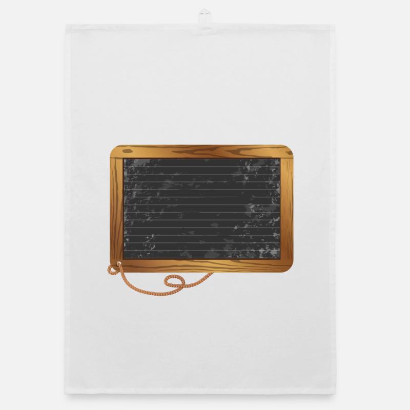 empty black slate for labeling Organic dish towel