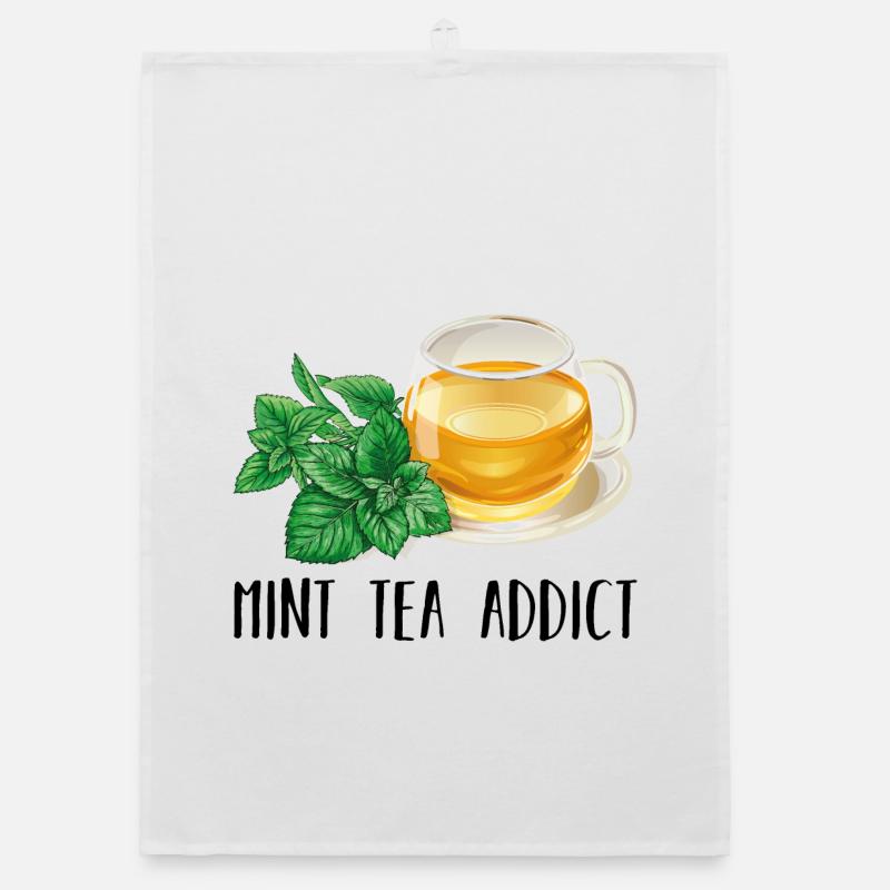 Mint Tea Addict Accro Mint Tea Gift Tea Organic dish towel