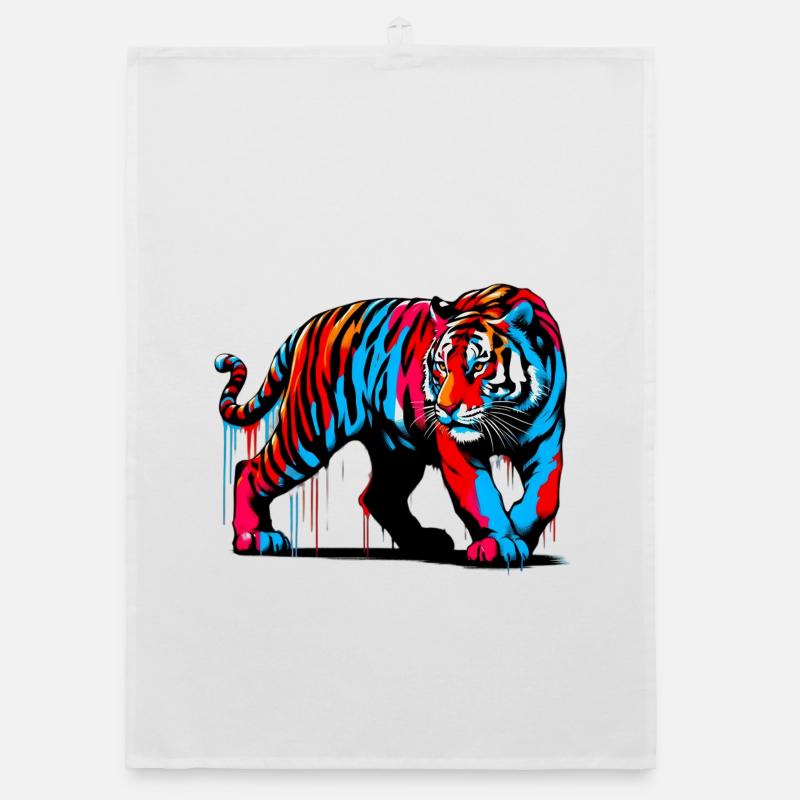 Tiger - Organic Geschirrtuch - Weiß