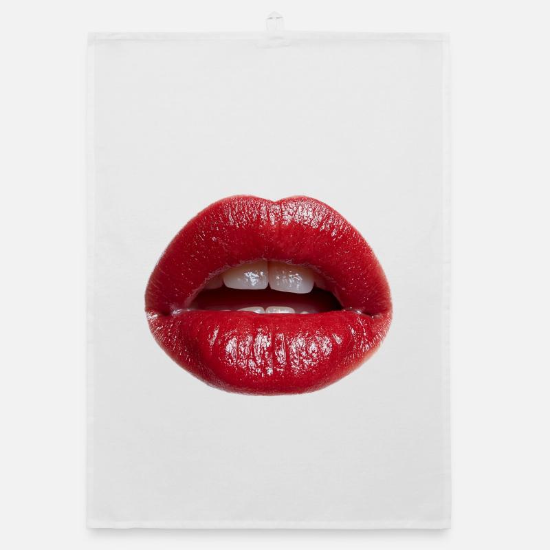 Lippen Organic Geschirrtuch