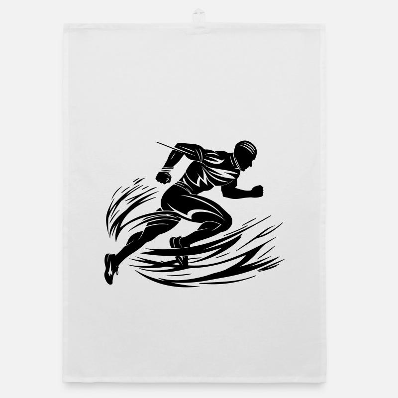 Sprinter en mouvement Torchon bio