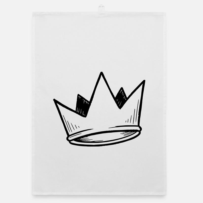 Krone Vektor | Doodle Look Organic Geschirrtuch