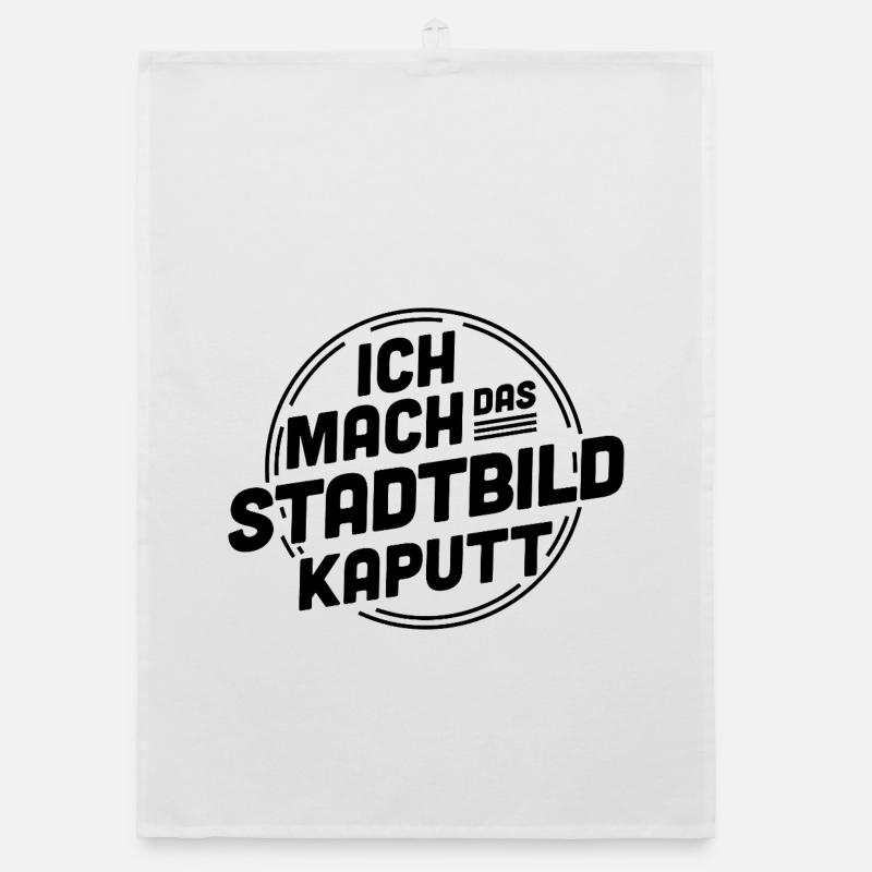 Ich mach das Stadtbild kaputt – Statement Organic Geschirrtuch