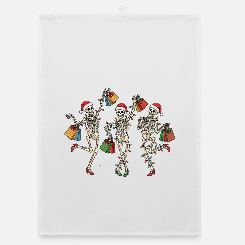 Acheteurs de squelettes dansants Torchon bio