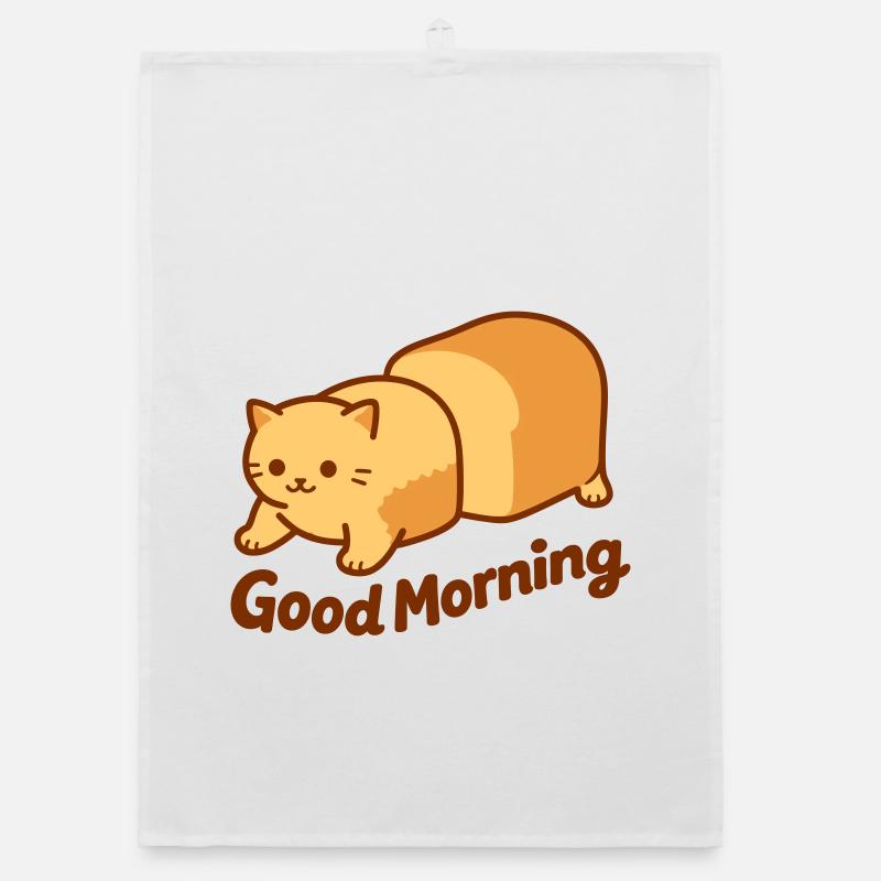 Cat Bread Meme Organic dish towel