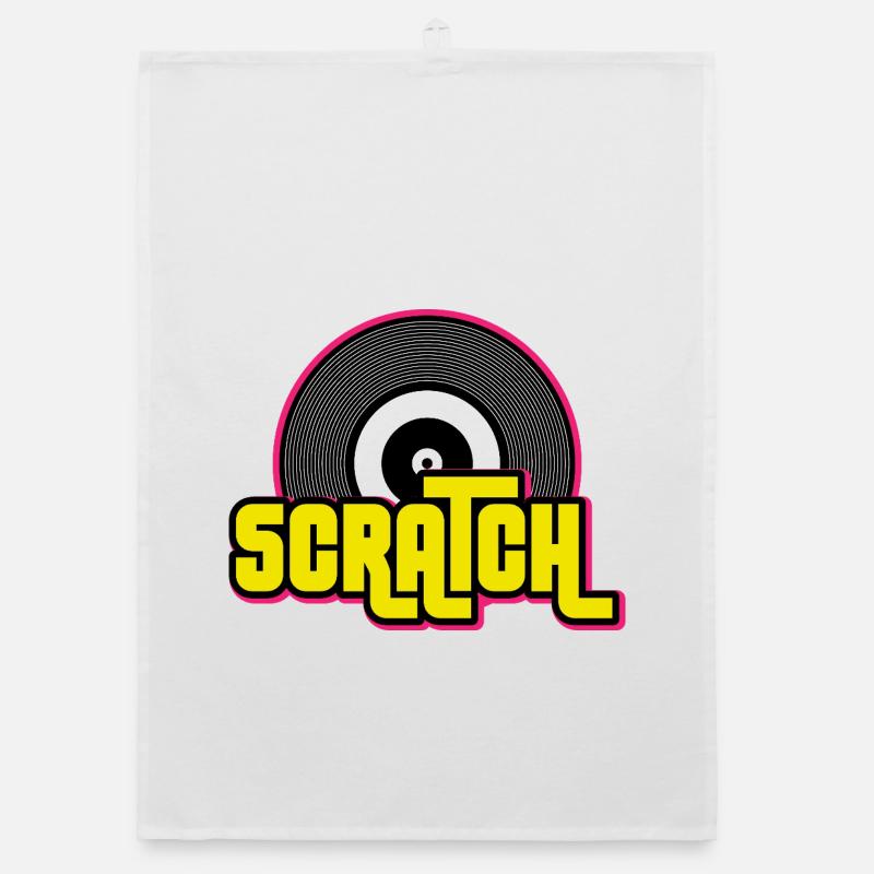 Graphique de disque vinyle Scratch DJ Torchon bio
