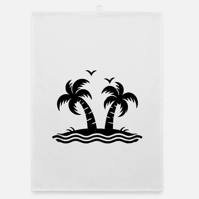 Palm trees Organic dish towel