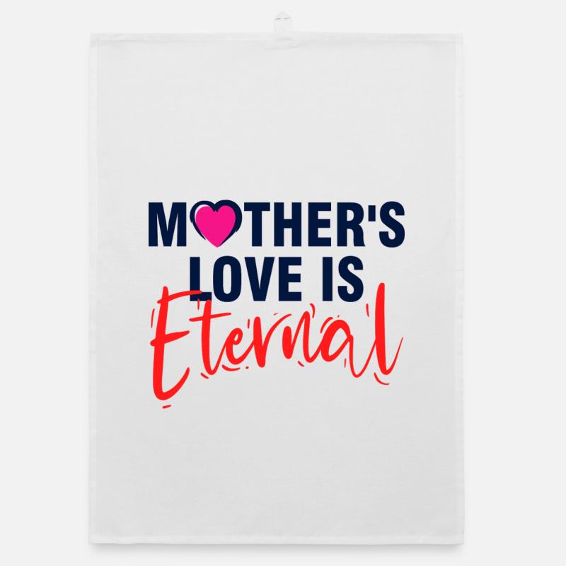 L’amour de la mère est une typographie élégante éternelle Torchon bio